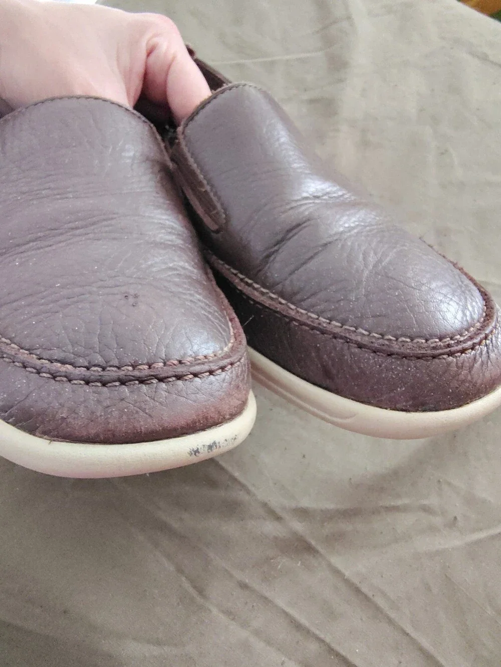 SAS Mens Weekender Slip On Loafer Shoes Brown Leather Upper Size 8